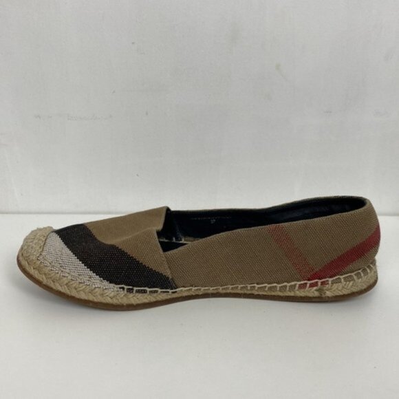 Authentic Burberry Brit Hodgeson Espadrilles Flats Canvas Beige Check 37… - Picture 9 of 11